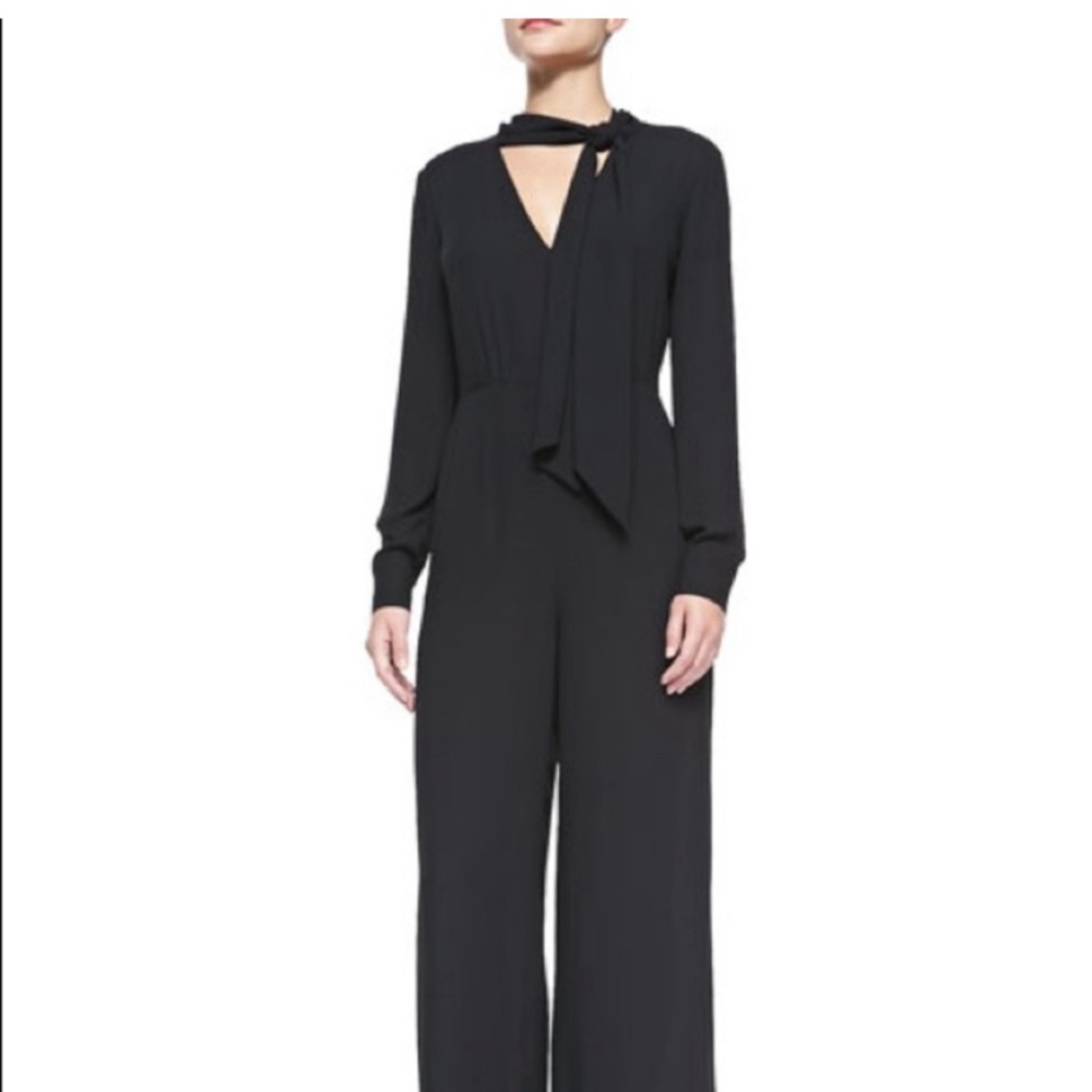 BCBG MaxAzria Sabrinah Jumpsuit W/ Tie Neck